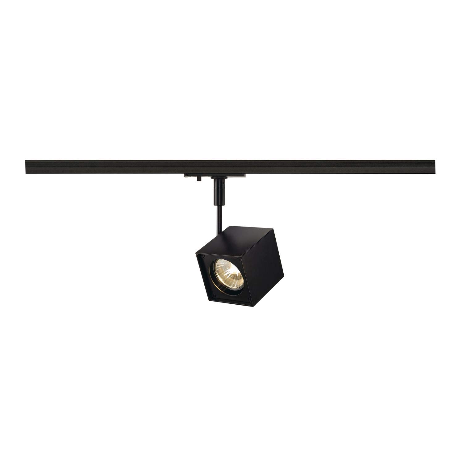 SLV Negro monofásico Altra Dice, Foco led, proyector, luminaria de Techo, Sistema de Carril, iluminación de Interior / GU10 50 W