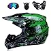 Produktbild CHEYAL Adult Motocross Helm MX Motorradhelm ATV Scooter ATV Helm D. O. T Zertifiziert Rockstar Multicolor Mit Brillen Handschuhe Maske (S, M, L, XL),S