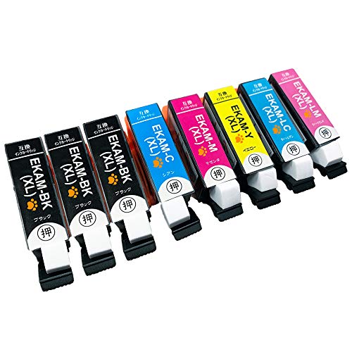 EPSON エプソン KAM-6CL-L  8本セット カメ 残量表示可能 ICチップ付 互換インクカートリッジ 最優良品質