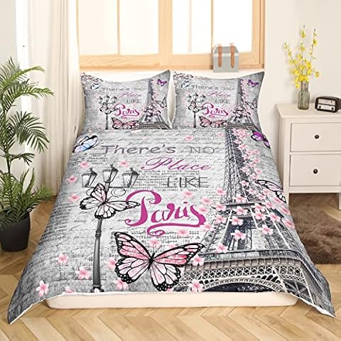 Parure de Lit Papillon Tour Eiffel Cover