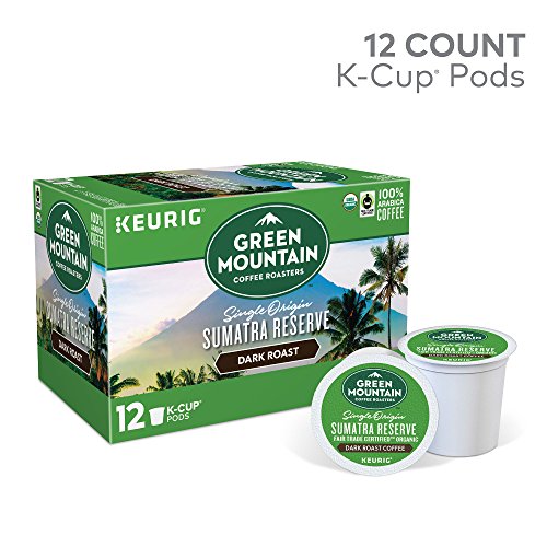 Image of Green Mountain Coffee Roasters Sumatra Reserve Keurig Single-Serve K-Cup Pods, Dark Roast Coffee, 12 Count (Pack of 2)