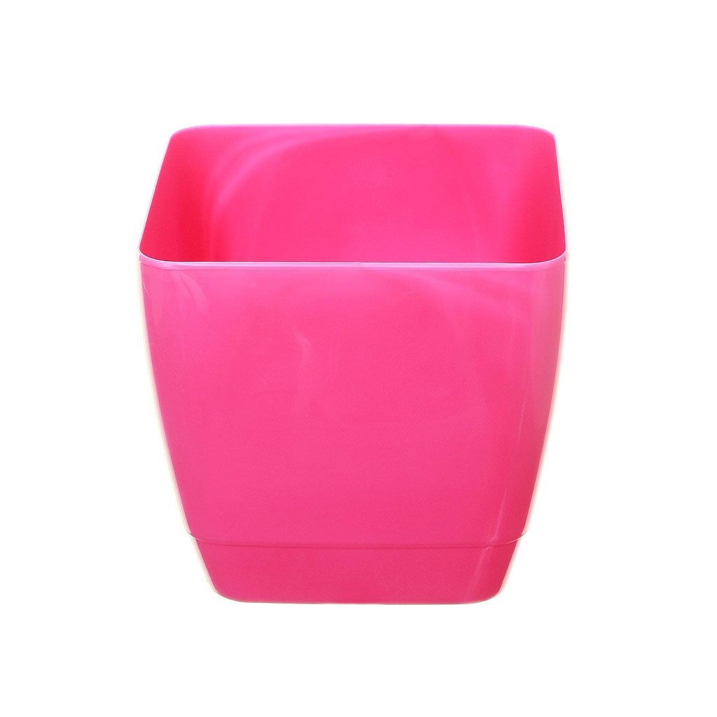 Whitefurze G0614SQ 14cm Square Indoor Pot Cover - Fuchsia