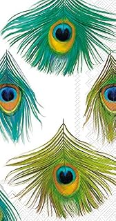 Ideal Home Range 32 Count 3-Ply Paper Guest Towel Dinner Buffet Napkins, Peacock