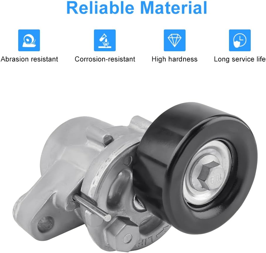 Belt Tensioner Assembly with Pulley Compatible with Mitsubishi Lancer 2013-2017, Outlander 2013-2017, Outlander Sport 2012-2021, RVR 2012-2017 2.0L 2.4L L4 Replacement for 1345A090 1345A095