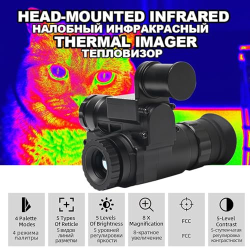 SUZLAZYR Thermal Imaging Monocular, 384x288 (50hz) Thermal Monocular Night Vision for Helmet, 15 Mm Lens Thermal Scope for Hunting Viewing, 8x Digital Zoom - Image 3