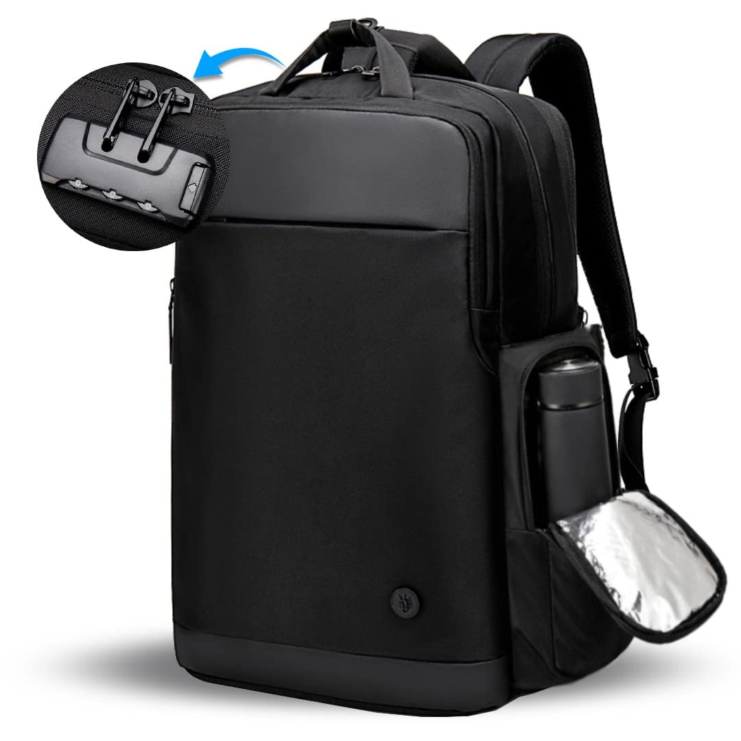 Arctic Hunter 15.6" Laptop Bag | Anti-Theft Built-in Combination Lock | Side Bottle Pockets | Expandable | Waterproof for Office College Men Women - Model Flair, 26 Liters (B09BVSNMS2) Amazon Price History, Amazon Price Tracker