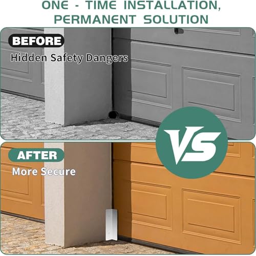 Protector de puerta contra ratones y serpientes en esquinas de garaje 2 uds 6