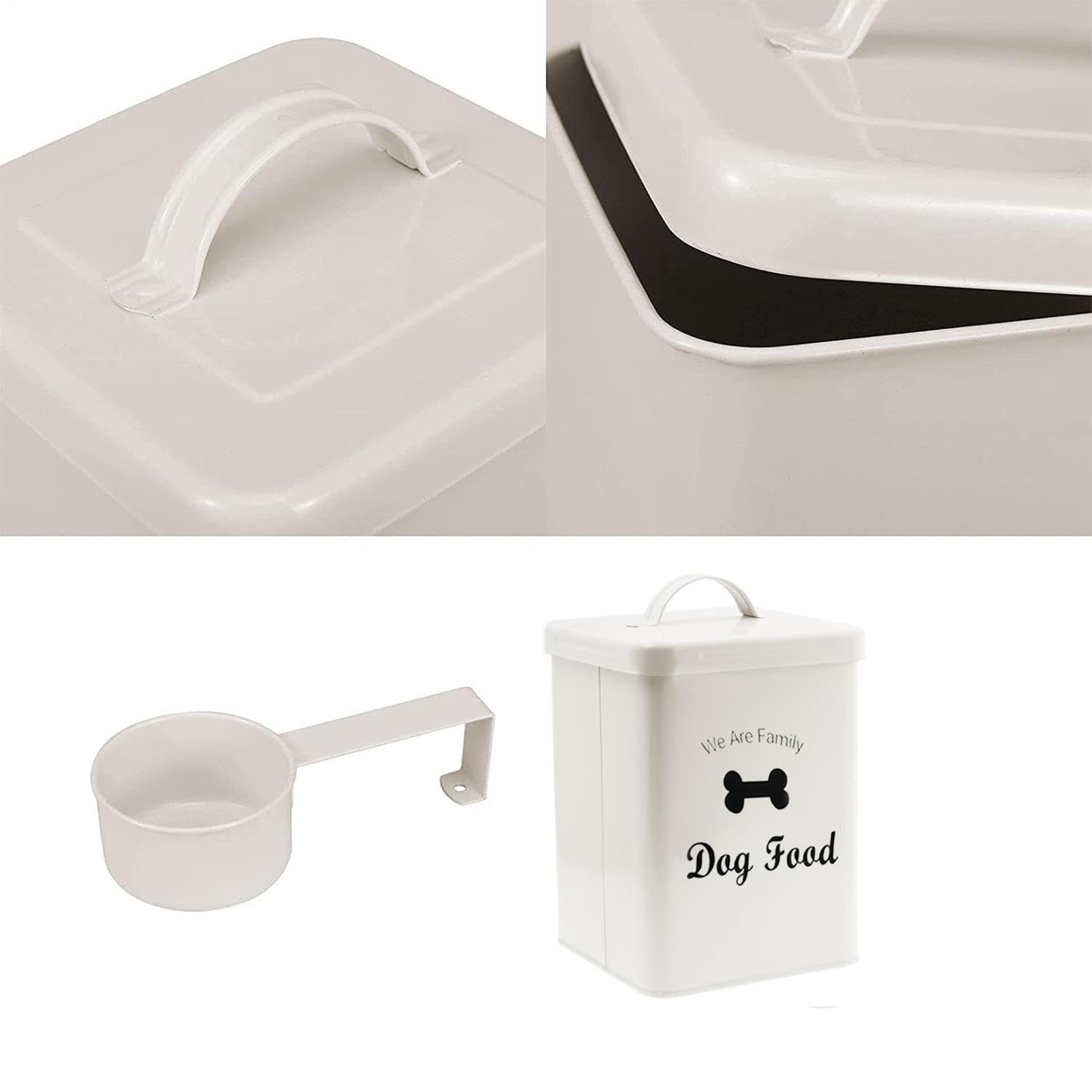 Contenitore ermetico per cibo animali – Serbatoio conservazione mangime | Secchio metallico portatile per cane | Adatto a crocchette, compresse, detersivo – anti-umidità, ampia capacità 3L, maniglia
