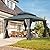 Domi Hardtop Gazebos 10x14FT, Aluminum Metal Gazebo with Galvanized Steel Double Roof Canopy, Curtain and Netting, Permanent Gazebo Pavilion for Patio, Backyard, Deck and Lawn, Grey