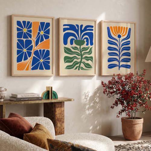 Image of kotart Boho Art Home Decoration Paintings With Frame For Living Room Bed Room Hotel Wall Decor Digital Reprint Set of 3 (13X17 inch)