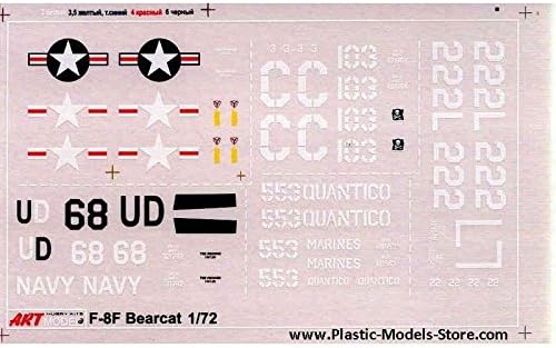 Miniatura 6 de Modelo de plástico que construye avión avión Grumman F8F-2 Bearcat US Naval Fighter 172 7201