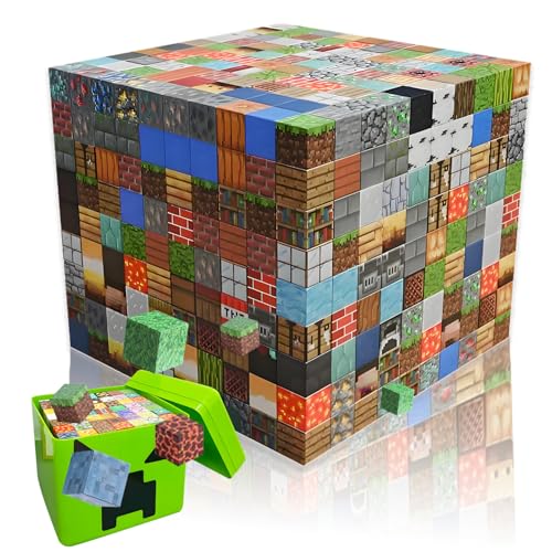 SUANES 210pcs マグネットブロック マイクラ風 磁石 積み木...