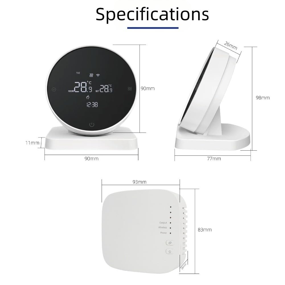 Regolatore di temperatura WiFi per scaldabagno a gas Tuya, modalità di programmazione manuale, controllo di gruppo, 15-95°C