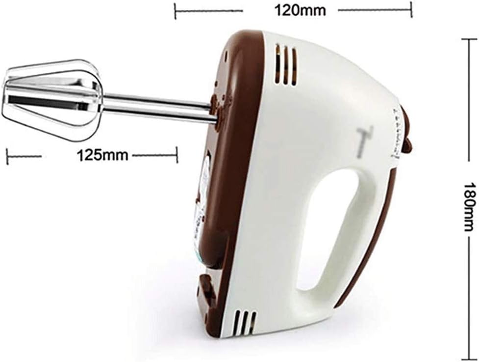 Practical One-Button Back Stick Design, Seven-Speed Adjustable Egg Beater, Durable Stainless Steel Egg Beater Mixer