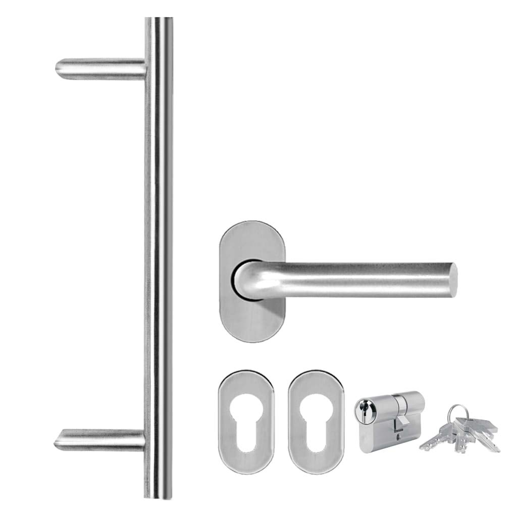 vidaXL Porta d'Ingresso in Alluminio e PVC Bianco 110x210 cm