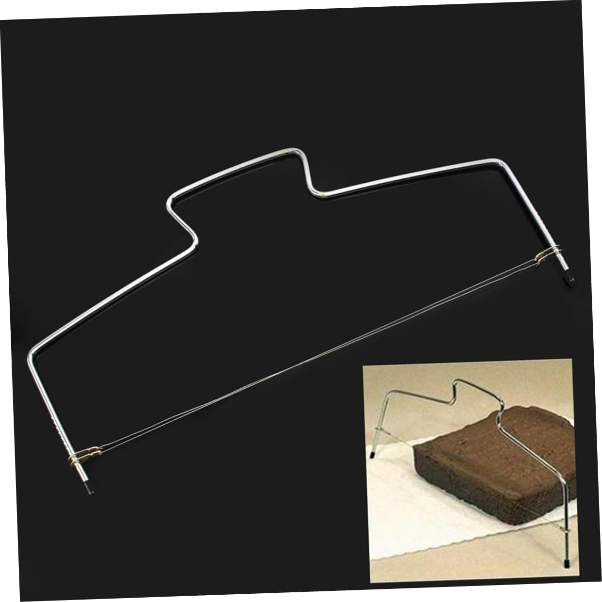 GRIRIW Stainless Steel Cake Slicer Leveler Cake Wire Easy to Use Clean 2pcs Wires