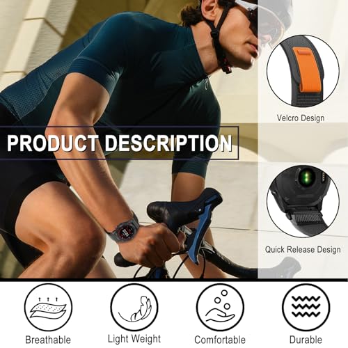 SumRioo QuickFit 22mm Watch Strap for Garmin Fenix 8/8 Solar 47mm/Fenix E/Fenix 7 Pro/Fenix 7/6 Pro/6/5 Plus/5 - Image 2