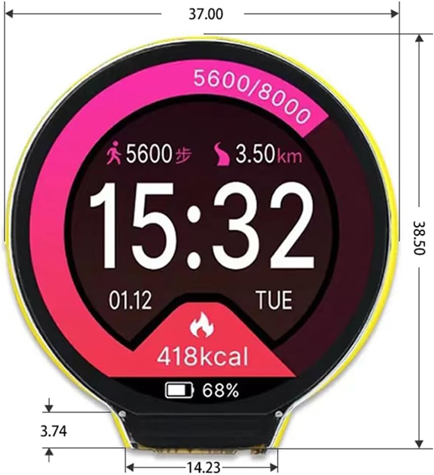 Close-up of DIYmalls ESP32-2424S012C-I board components
