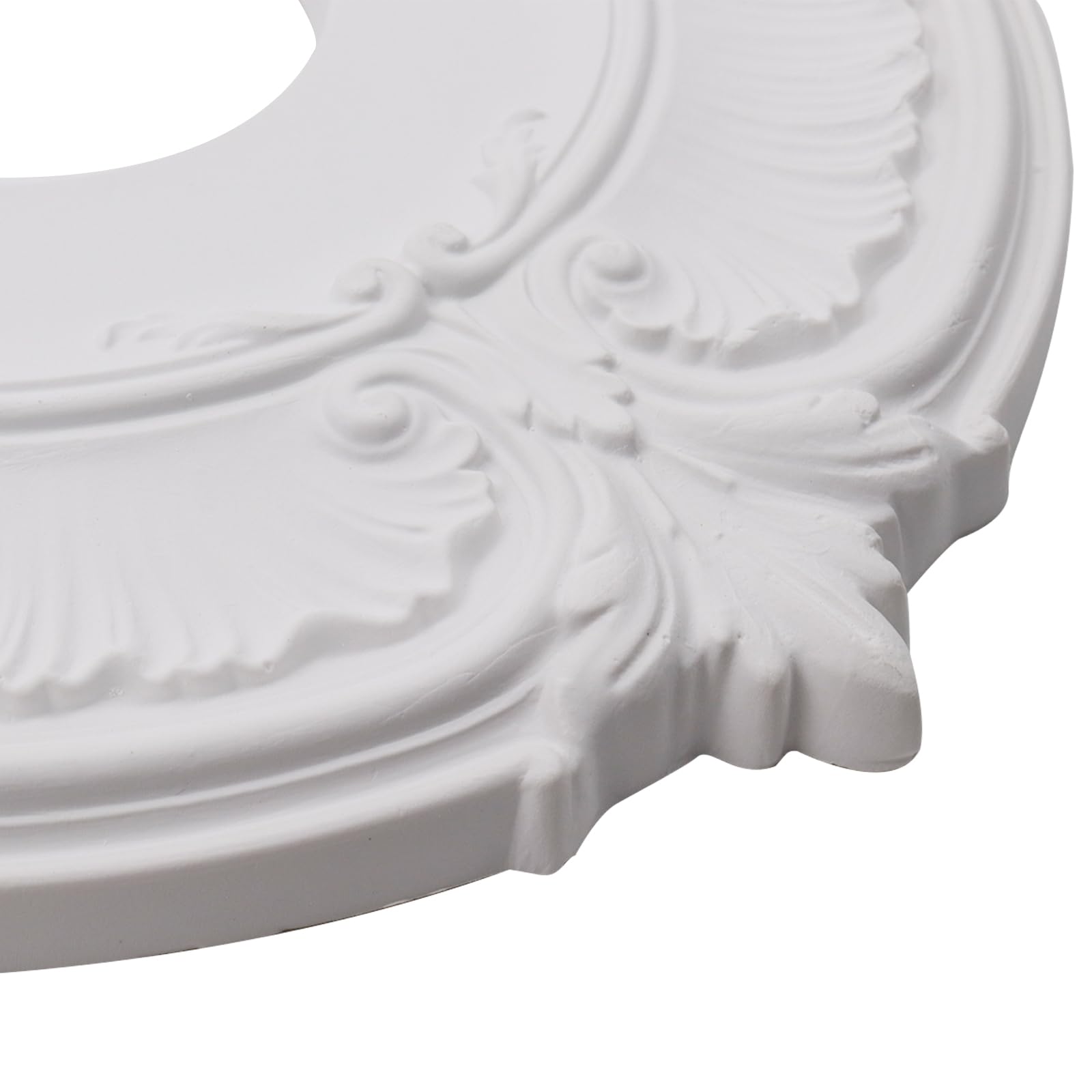 Antrader 2Pcs PU Ceiling Medallion Decorative Trim Ring,12"OD x3"ID,White — Amazon image 6