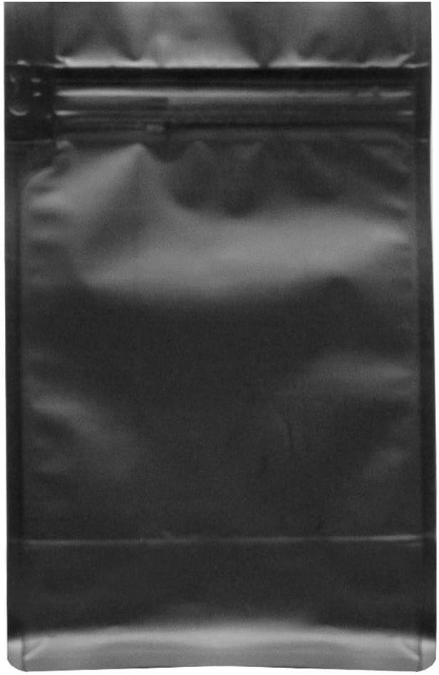 AwePackage 12 oz Resealable Zipper Box Pouch Coffee Bag with valve - Flat Bottom Pull Tab (50, Matte Black Wide) image 2
