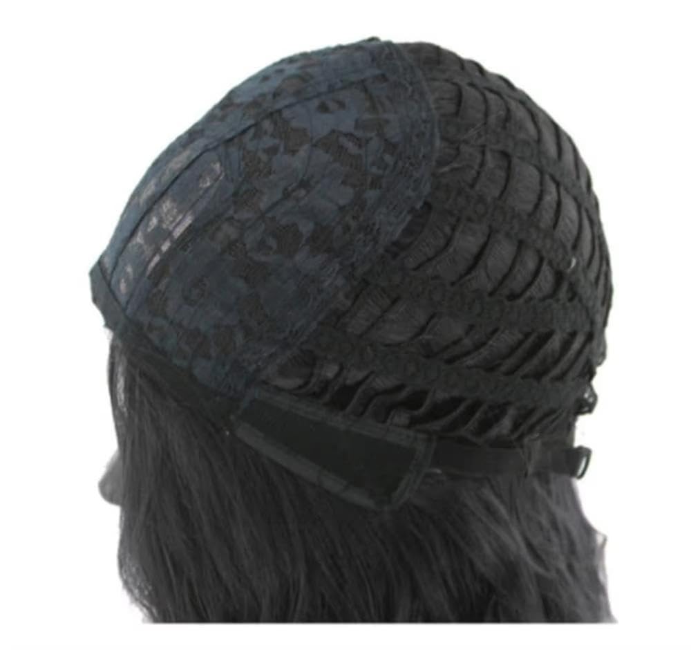 Accesorios Pelucas Peluca Fibra Resistente Al Calor Para Hombre Corta Rizada Mullida En Capas Rizada Negra 11,81''