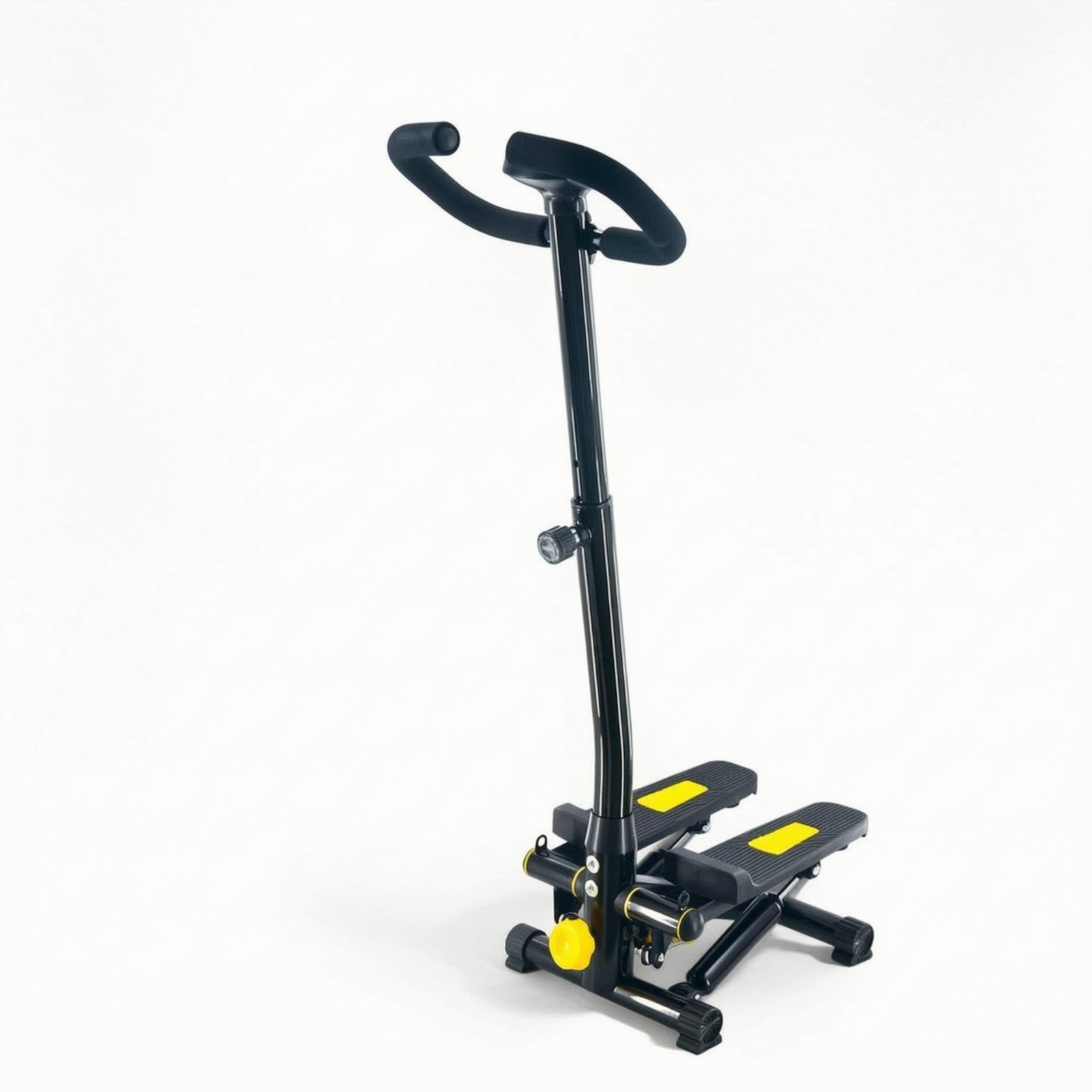 Hydraulic Stepper with Handlebar Cardio Home Step Machine with Handlebar Neat Step Apparatus Machine with Handle for Beginners, Seniors, Home Gym Yellow-image-16