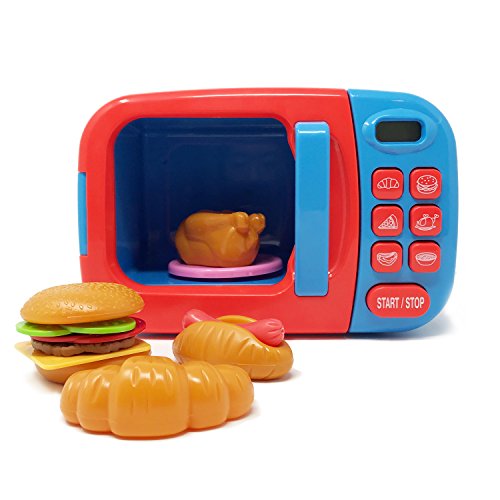 Boley Microwave Kitchen Play Set with Pretend Play Fake Food - Great