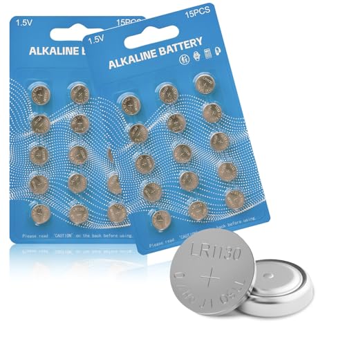 Pack 30 pilas LR1130 AG10 1.5V alcalinas botón miniatura 1