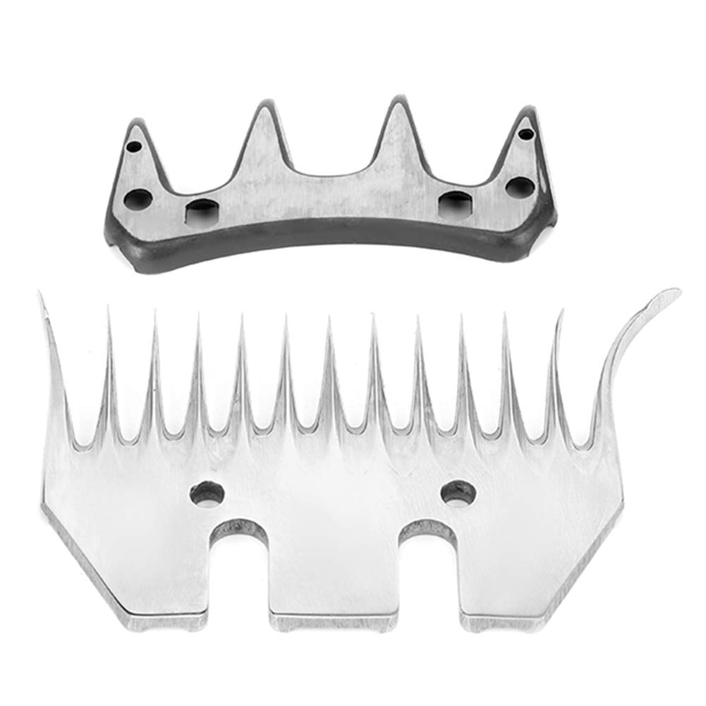 Lame per Cesoie per Pecore, Lame di Ricambio per Tosatrici per Capra in Acciaio Inossidabile, per Capre, Pecore, Bovini(13-tooth curved blade)