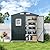 MistMo 6X4X6.5 FT Compact Vertical Outdoor Steel Storage Shed with Lockable Doors, Ideal for Garden, Backyard, and Patio Utility and Small Tool Storage,Bike Shed, Garbage Can, Chicken Coop