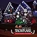 Christmas Snowflake Projector Lights Led Snowfall Show Outdoor Waterproof Landscape Decorative Lighting for Xmas Holiday Party Wedding Garden Patio