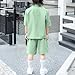Short Suits for Boys Short Sleeve Blazer and Suit Shorts Sets Kids Formal Suits for Beach Wedding 1-15 Years Green