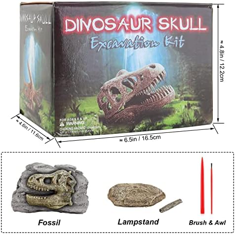 Dinosaur Skull Dig Kit,Dinosaur Excavation Kit for Kids,Model Dinosaur Toy,Fun Science Activity Toy, Educational Dinosaur Gift for Boys and Girls 2 51PizLcaaFL. AC
