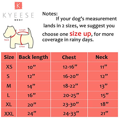 Kyeese Dog Yellow Raincoat For Large Dogs Waterproof Reflective Dog Rain Poncho With Hood Lightweight Packable Dog Slicker Raincoats With Zip Pocket #TOP5