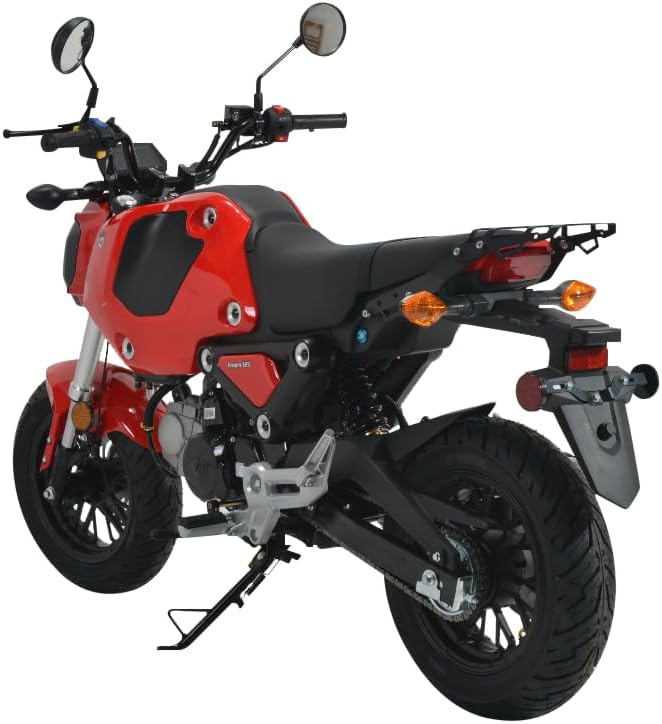 HHH 125cc Motorcycle Bike Vroom 125 Street Scooter 125cc Motorcycle Gas Bike, Scooter with Big Headlights (Black)