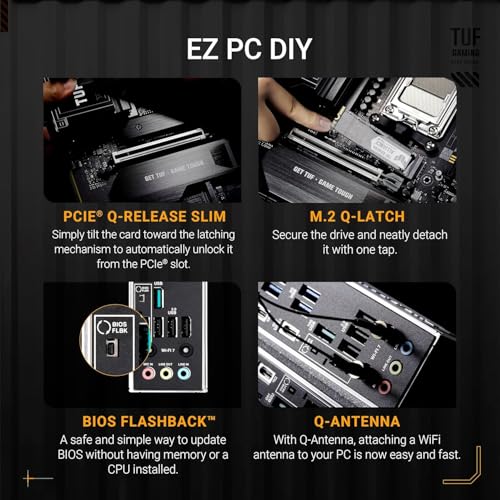 Image of MICRO CENTER AMD Ryzen 7 9800X3D CPU Processor with ASUS TUF Gaming X870E-PLUS WIFI7 ATX Motherboard (DDR5, PCIe 5.0 x16, 4X M.2 Slots, WiFi 7, 2 x Type-C USB4)