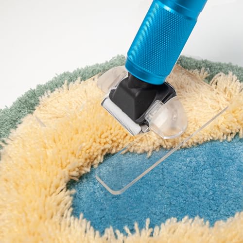 zalati Tufting Trimmer Kit, tapijtsnijder, veegmachine, 2 stuks, kam, 6 versnellingen, instelbare snelheid, met acrylrek voor tapijtproductie en doe-het-zelf, 200 W, metaal - Image 6