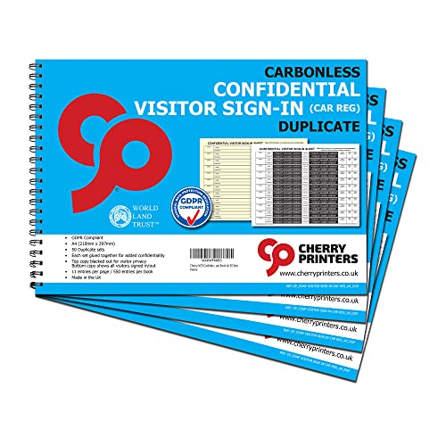 Panneaux visiteurs confidentiels Cherry A4 duplicata autocopiant