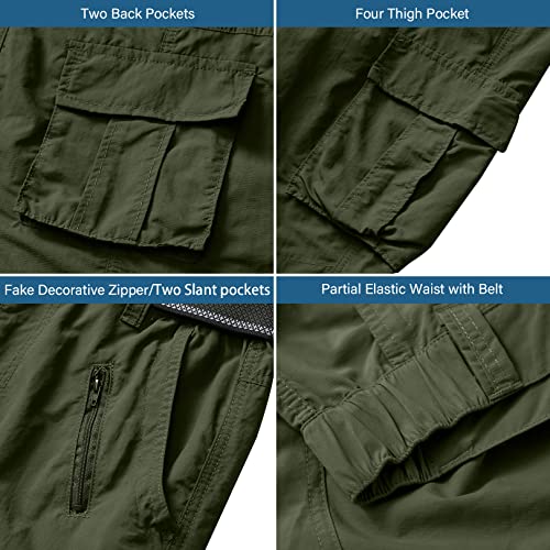 Linlon ZFH-SGK-6052-GREEN-36 Men'S Outdoor Casual Quick Drying Lightweight Hiking Cargo Pants thumb #2