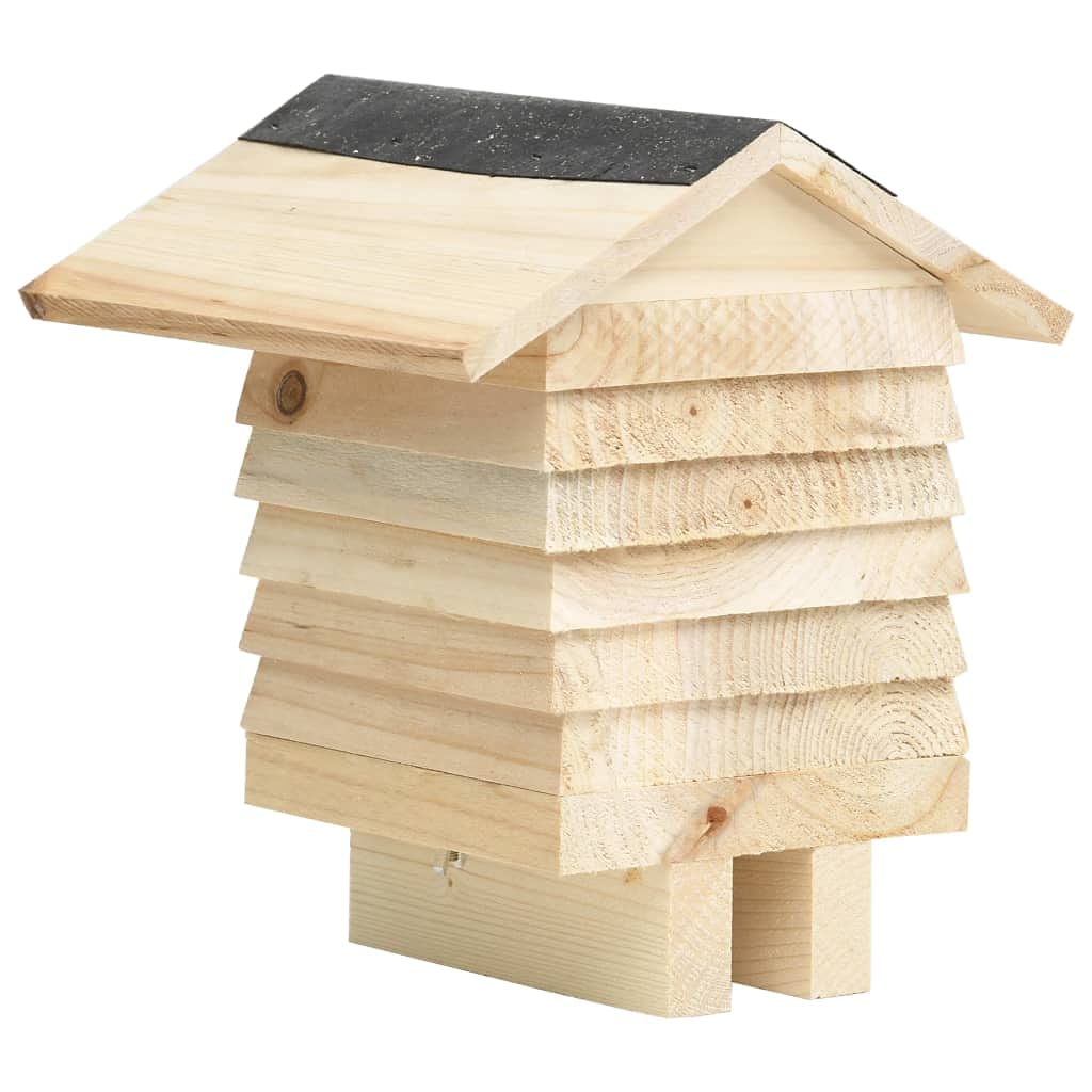 Hotel dla owadów 22 x 20 x 20 cm duży – z drewna jodłowego i naturalnych materiałów – domek dla owadów budka lęgowa ​hotel dla pszczół domek dla dzikich pszczół