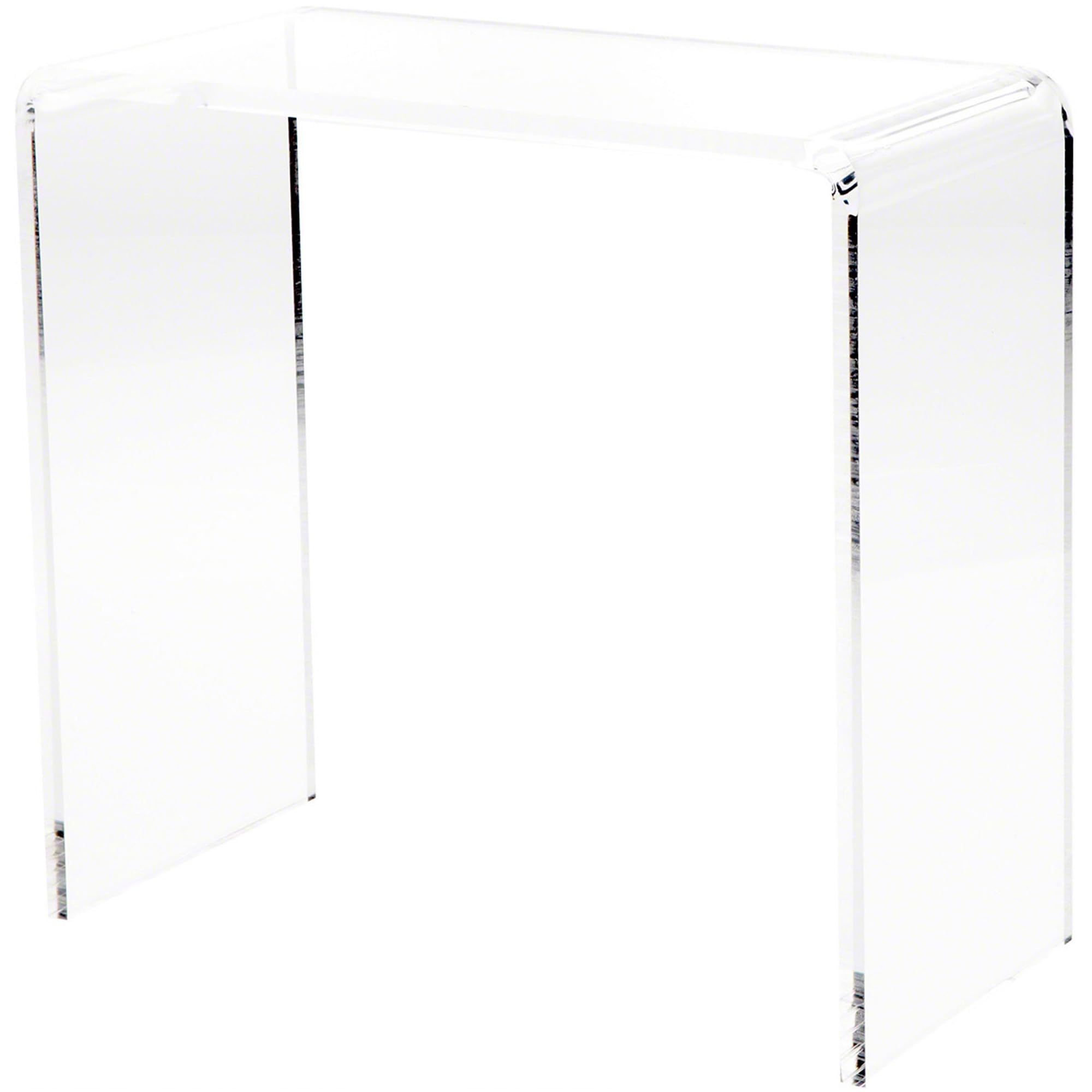 Plymor Clear Acrylic Vertical Rectangular Display Riser, 12" H x 12" W x 6" D (3/8" Thick)