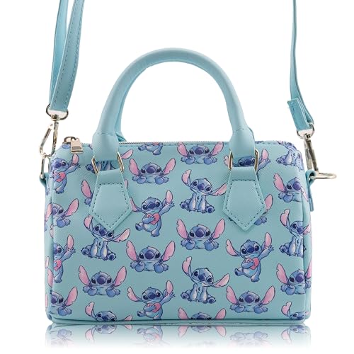 Stitch, Hello Kitty or Bluey 7" Mini Purse Crossbody Handbag for Girls | Leather Women's Shoulder Handbag Satchel3