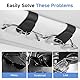 Wefaly 2 Stück Brillenhalter für Auto, Magnetische Sonnenbrillenhalter Auto Sonnenbrillen Halter Auto Leder Sonnenblende Organizer für Alle Arten Von Gläsern Geeignet (Schwarz)