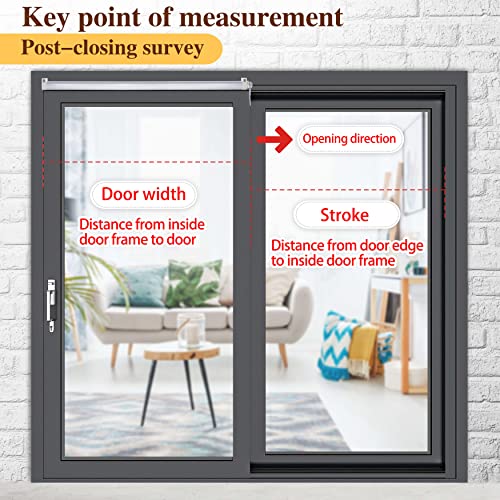 Self-Closing Sliding Patio Door Closer - Automatic Sliding Door Closer Quiet Pneumatic Damping Buffering Provided By Iwongo (Self Closing) #TOP4
