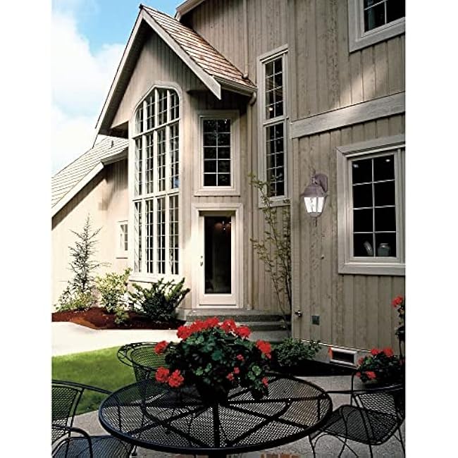 Westinghouse Rust Patina 6785100 One-Light Exterior Wall Lantern, Textured Finish on Cast Aluminum with Clear Water Glass Panels, No Size