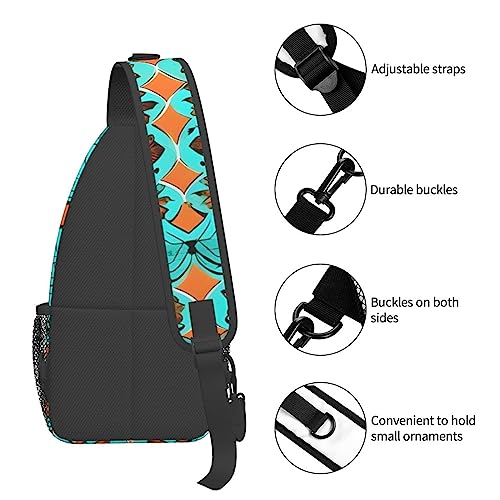 Mochila tipo bandolera Turquoise Wonders para senderismo y viaje miniatura 5