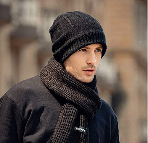 Cappello Lavorato A Maglia Cappello da Uomo in Cashmere Autunno E Inverno da Uomo più Cappello da Uomo Caldo in Maglia Ispessita di Velluto