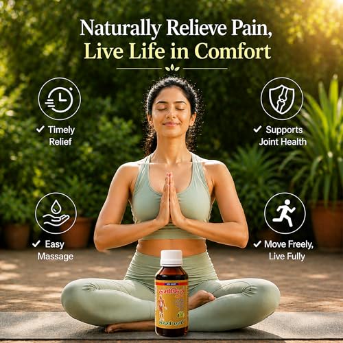 Image of Om Swami Rumofil Oil Ayurvedic Pain Relief Oil | For Joint,Knee,Back & Muscle Pain|Fast Acting Herbal Oil | Non-sticky Formula | 100 ML (PACK OF 2)