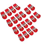 Dog Socks Winter Warm Elastic Skid Resistant Christmas Pet Supplies for Old Man Polyester Cotton ...