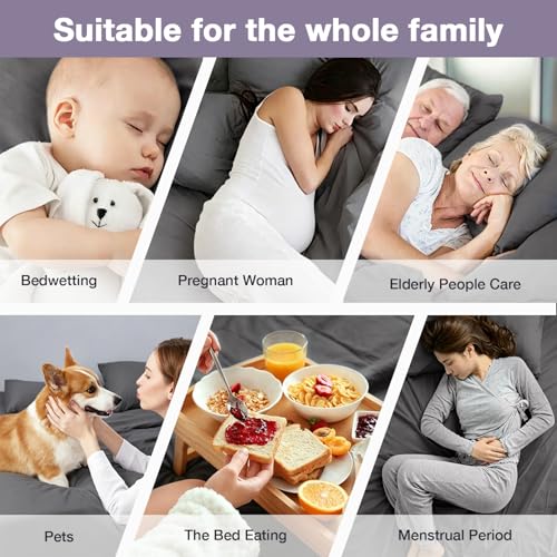 Image of Ruili Full Mattress Protector Waterproof Washable Breathable 2 Pack | Mattress Pad Up to 18 Inch Dirt-Proof TPU Backing Hotel Home Hospital Fitted Bed Cover Soft Noiseless